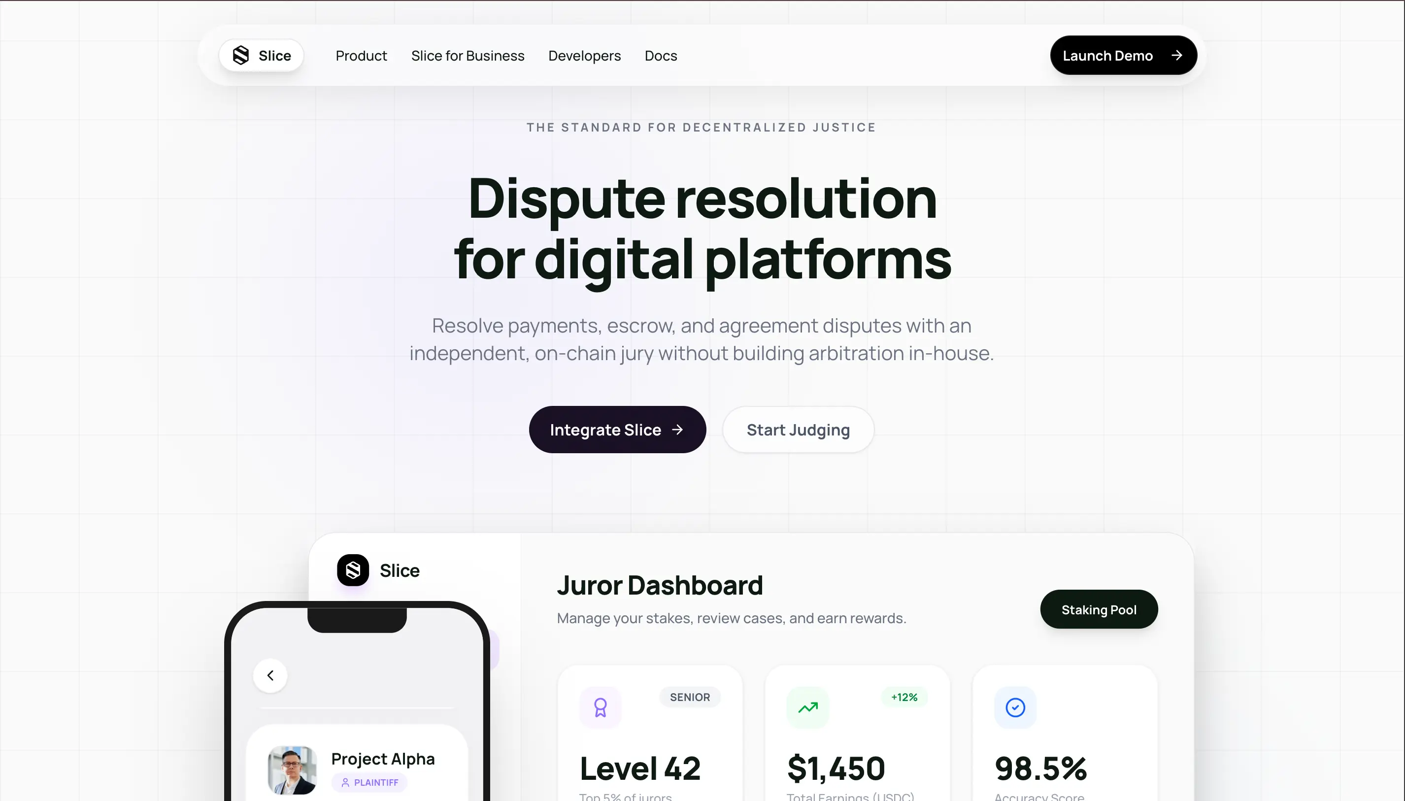 Slice Protocol Dashboard